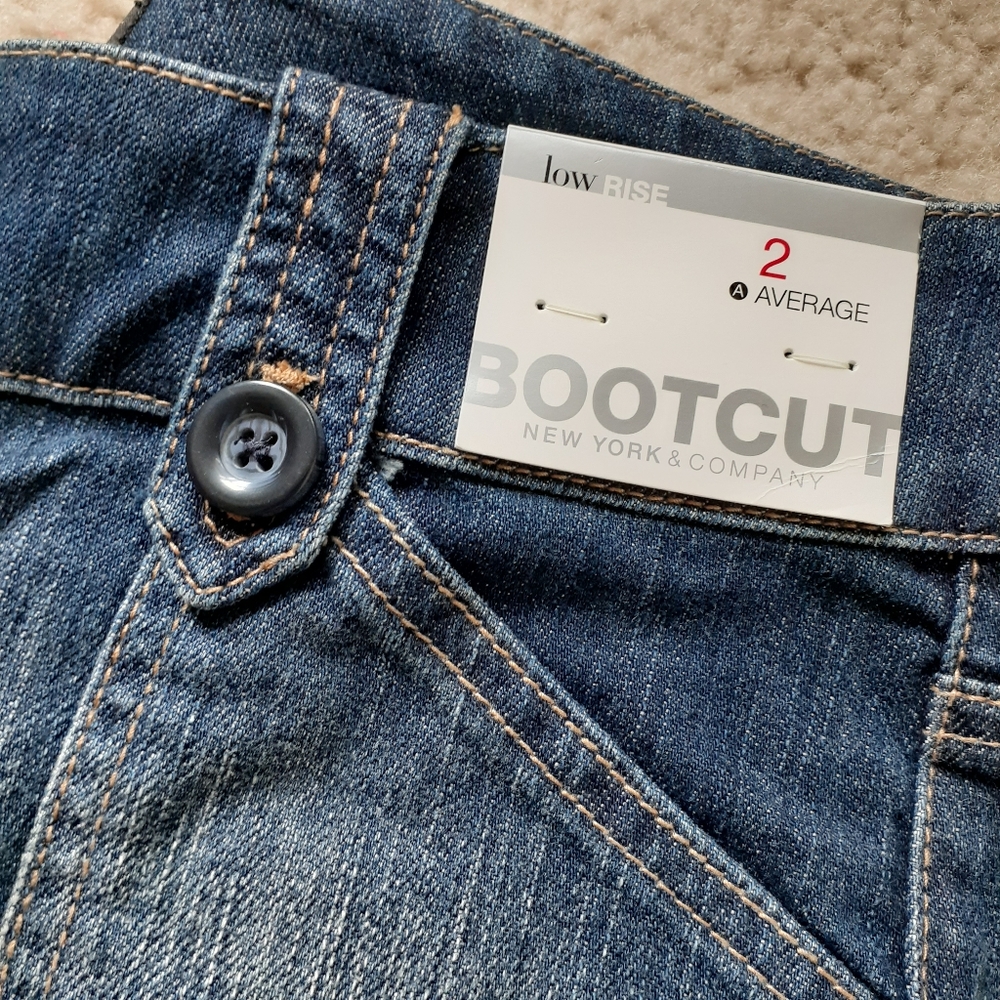 (NWT) NY&C Denim Blue Low Rise Bootcut Jea… - Picture 4 of 7